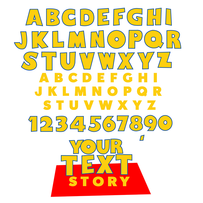 Andy Font SVG Toy Story letters svg Font for Cricut Toy Story Font SVG Toy Story Alphabet svg Toy Story svg Outline Font SVG