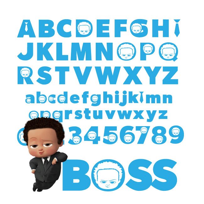 Boss Baby Alphabet Svg Walt Disney Font Boss Baby Letters Boss Baby Real Font 
