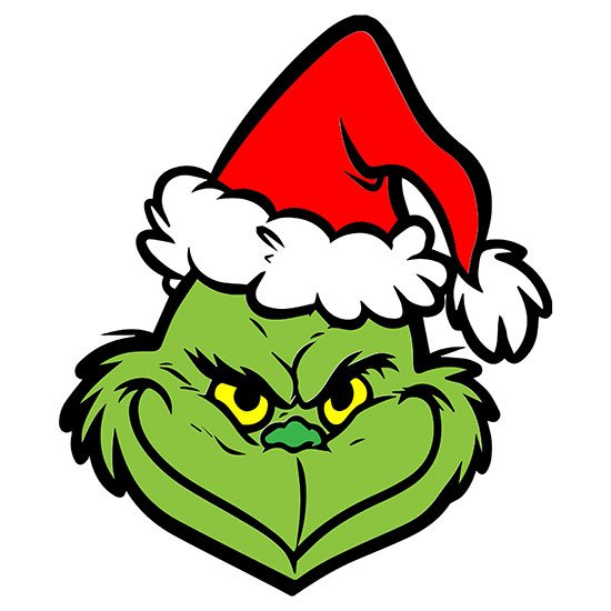 Grinch Smile Face Head SVG Free Download - SVG Marketplaces Vector ...