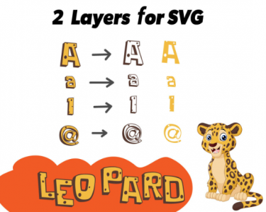 Leopard Font SVG Cheese Font Cheetah Font Wildcat Font Lynx Font Png Pdf Dxf Files Alphabet Number Symbol for Cricut Silhouette Brother