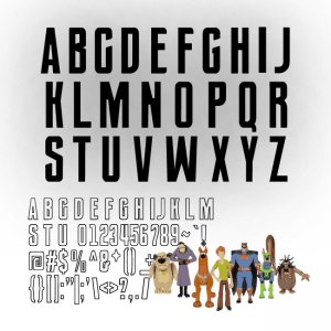 Scoob Font Installable OTF TTF fonts True Type Format Scooby-Do To Install in pc or mac for Cricut Design Space Alphabet Letters