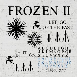 Frozen 2 font svg frozen alphabet letters disney frozen let it go Elsa Queen Cutoff