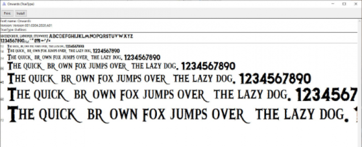 Onward Font SVG otf ttf installable fonts to install PC or Mac Alphabet Letters Number Birthday Decor Party Disney Pixar Cut Files