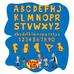 Phineas and Ferb Font SVG Face Letter Phineas face, Ferb face, Candace face, Dr Heinz face, Perry face, Face images svg png pdf dxf
