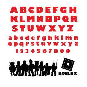 Roblox SVG Font Alphabet Roblox Clipart Roblox Logo Number Symbol Roblox Birthday Roblox Decor Roblox Party Roblox Png Pdf Dxf Files
