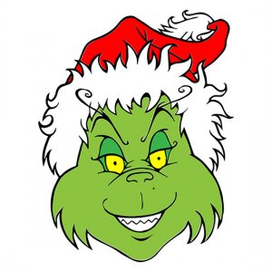Grinch Angry Face Head SVG Free Download