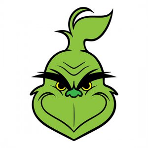 Grinch Face Head SVG Free Download