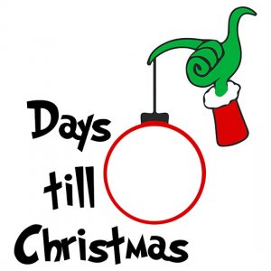 Grinch Countdown Ornamnet Days Till Christmas SVG Free Download