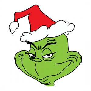 Grinch Jealousy Face Christmas Hat SVG Free Download