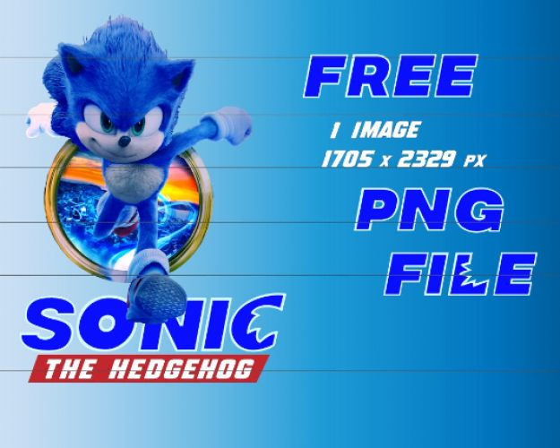 Sonic Birthday Cake Topper PNG, Vectorency