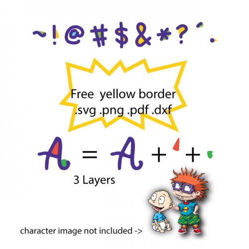 Download Rugrats Font Rugrats SVG Birthday Party Alphabet Letters ...