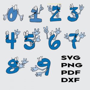 Snail Turbo Art Number Clip Art Images Funny Number SVG PNG PDF DXF