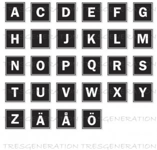 Block Alphabet Square Font SVG Letter Number PNG PDF DXF