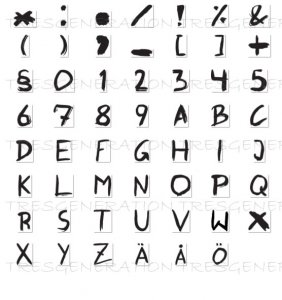 Brush Hand Written Font SVG Alphabet Number SVG PNG PDF DXF