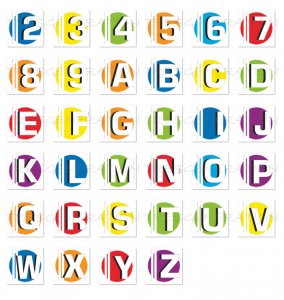 Sign Board Font SVG Alphabet Number Svg PNG PDF DXF