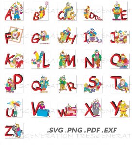 Acrobat Font SVG Alphabet only Entertainer Performer svg pdf png dxf