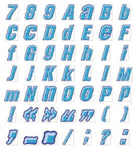 ICE ROCK Italic Normal Font Letter Alphabet Number Symbol SVG PNG PDF DXF