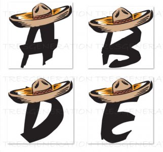 Sombrero Mexican Hat Alphabet Letter Number Font Svg Png Pdf Dxf Fiesta Cut Cinco De Mayo