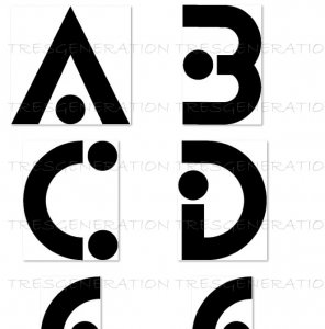 Target Spot Font Alphabet Letter Only SVG PNG PDF DXF