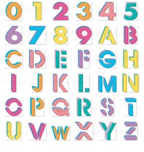 Offset Press Font Svg Alphabet Letter Number Png Pdf Dxf