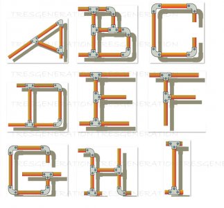 Plumbing Pipe Font Svg Alphabet Letter Only Svg Png Pdf Dxf
